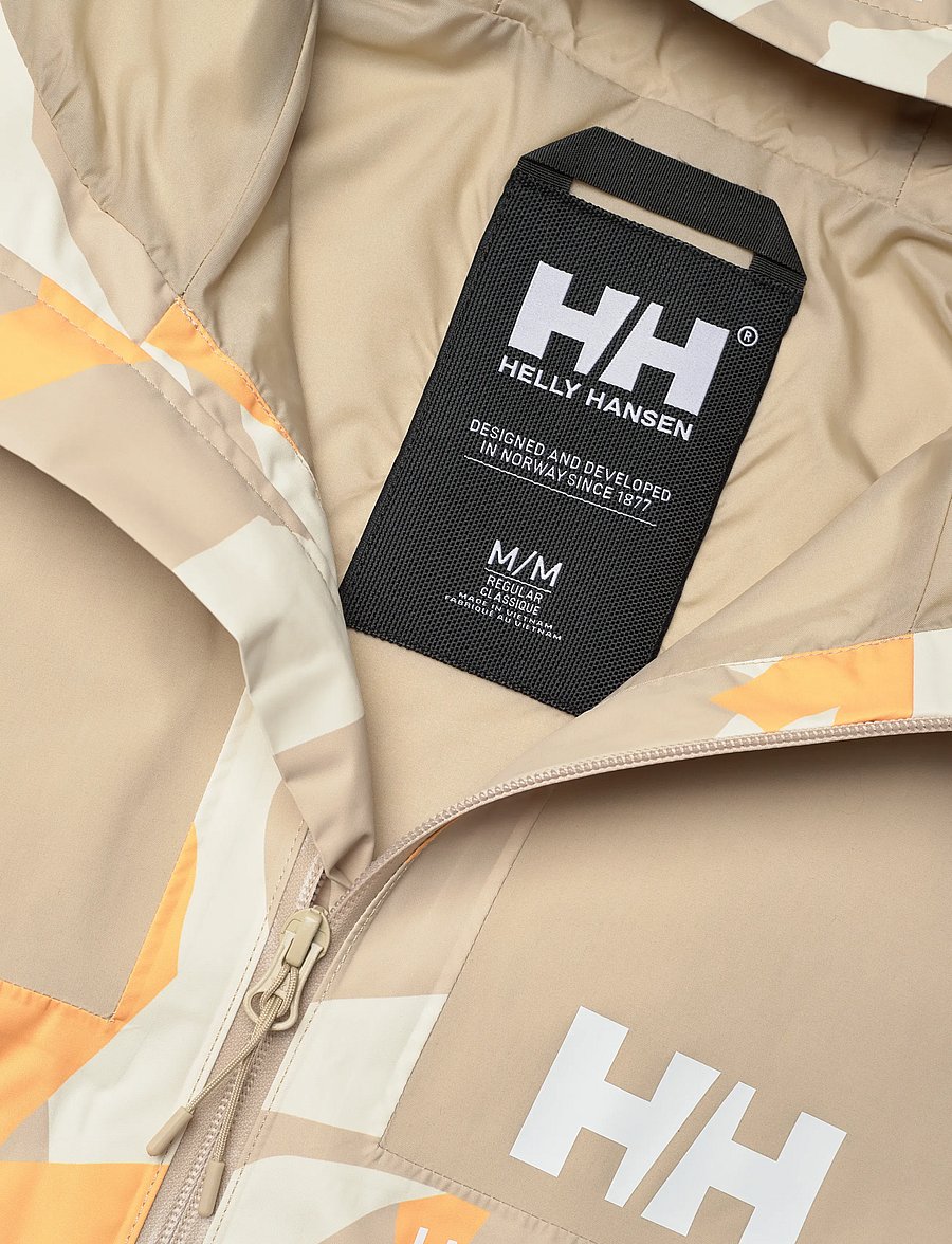 Helly Hansen - ACE GRAPHIC RAIN JACKET - outdoor - khaki hh jp - 5