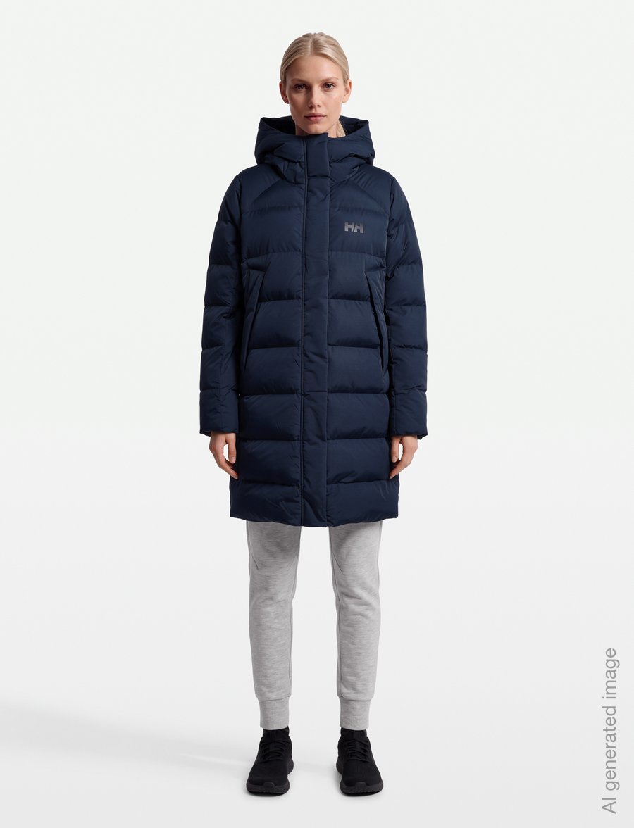 Helly Hansen - W ALOURA PUFFY PARKA - jacken - navy - 0