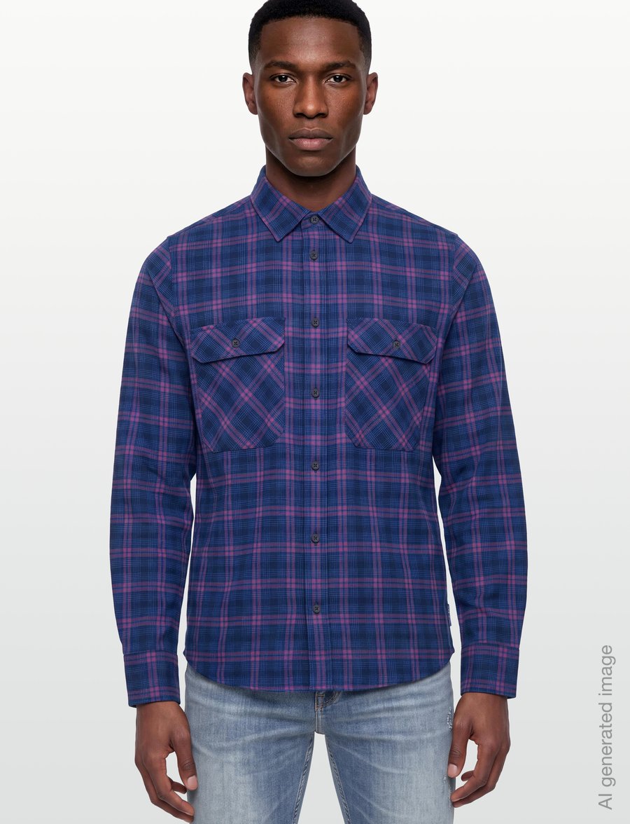 Helly Hansen - LOKKA FLANNEL LS SHIRT - vabaajasärgid - ocean classic - 3