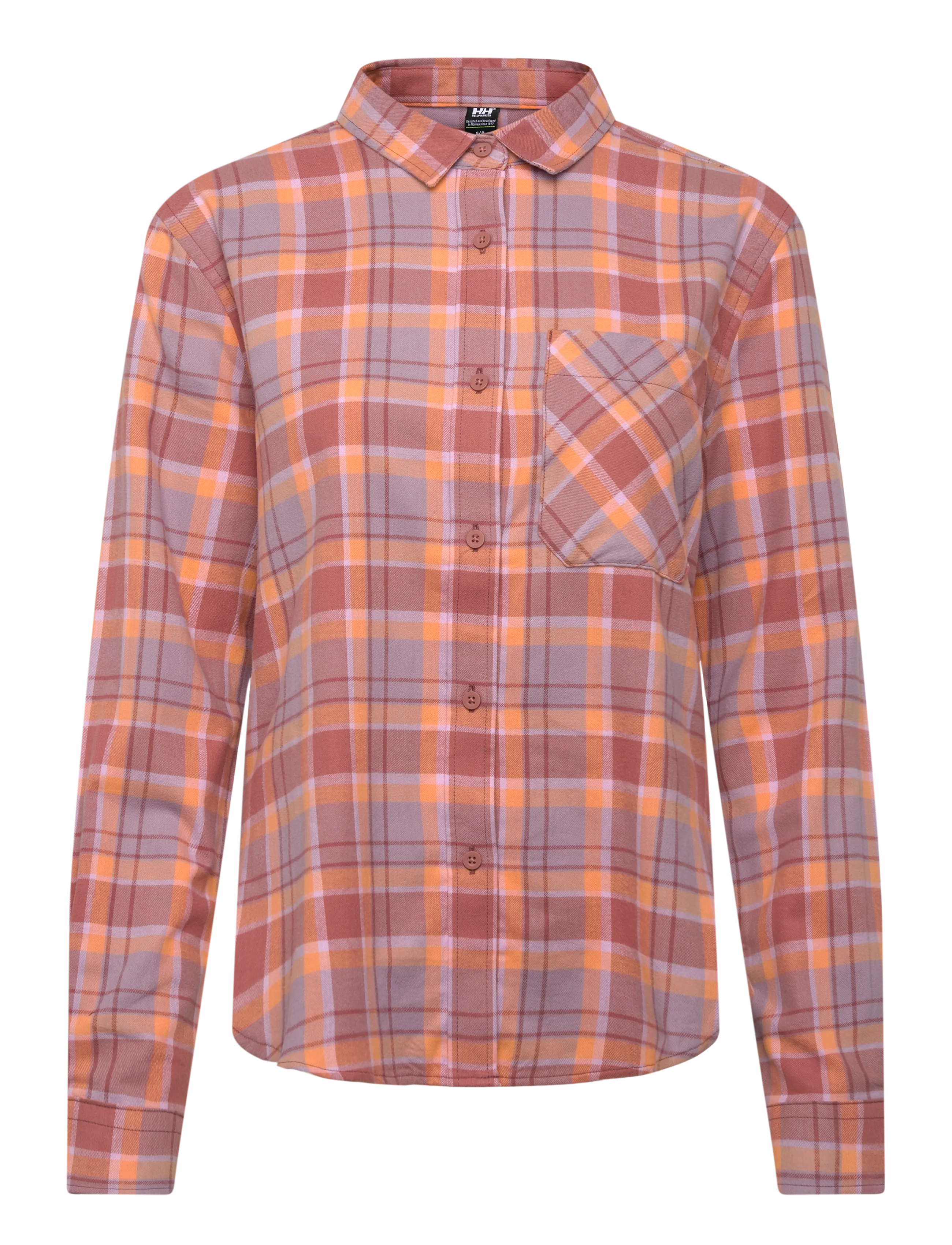 Helly Hansen W Lokka Flannel Ls Sht, S, Sports Oberteile & T-shirts, Orange - Sport Shirts, Frauen