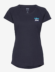 Helly Hansen - W NORD GRAPHIC DROP T-SHIRT - t-shirts - navy - 0