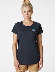 Helly Hansen - W NORD GRAPHIC DROP T-SHIRT - t-shirts - navy - 2