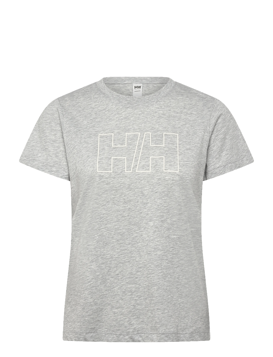 Helly Hansen - W HH TECH LOGO T-SHIRT - t-shirts - grey melang - 0