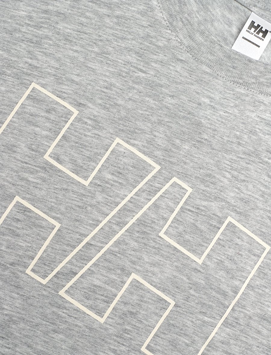 Helly Hansen - W HH TECH LOGO T-SHIRT - t-shirts - grey melang - 2