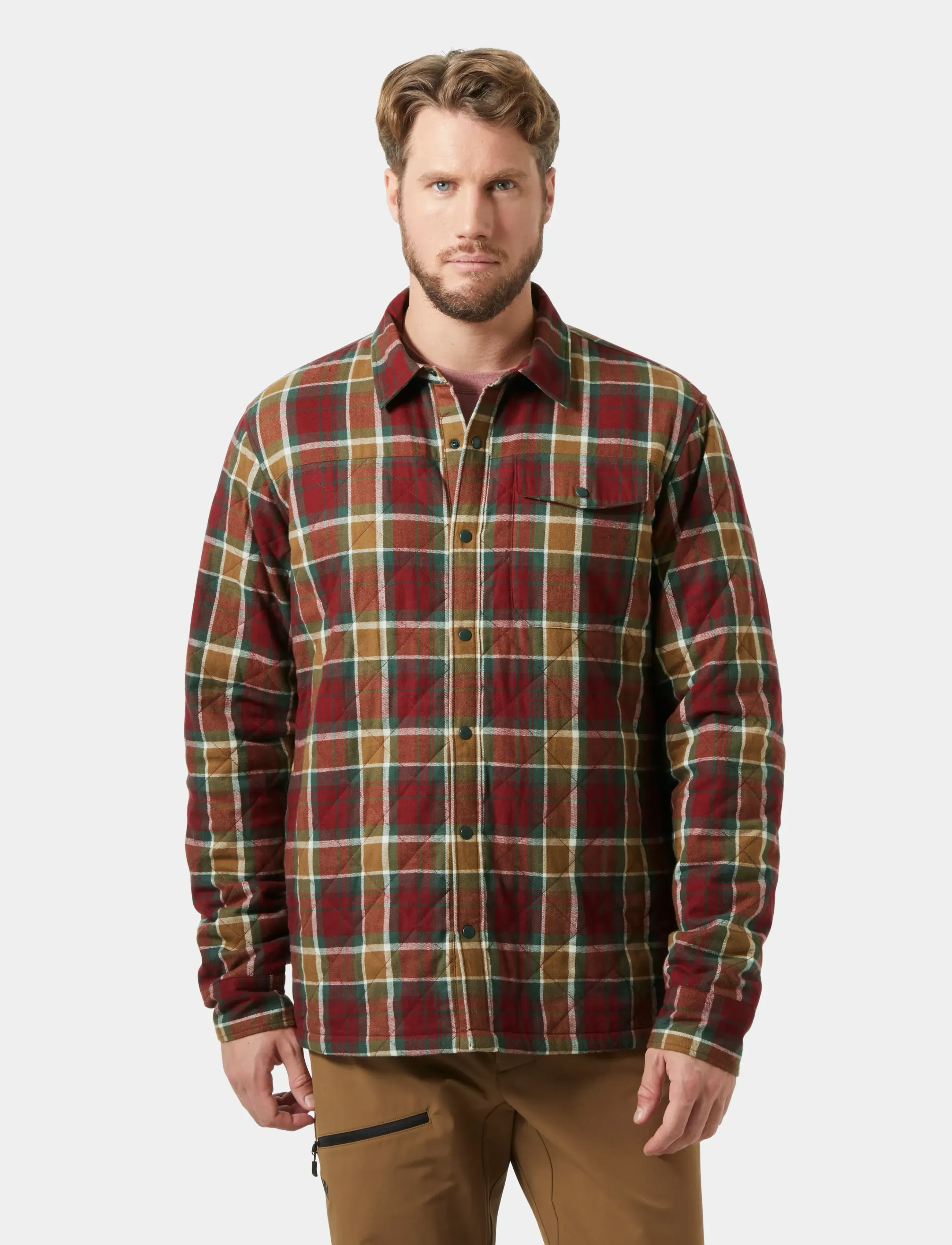 Helly Hansen Isfjord Insulated Shacket, XXL, Burgundy, Sport Jackets > Sport Outdoor Jackets, Herre