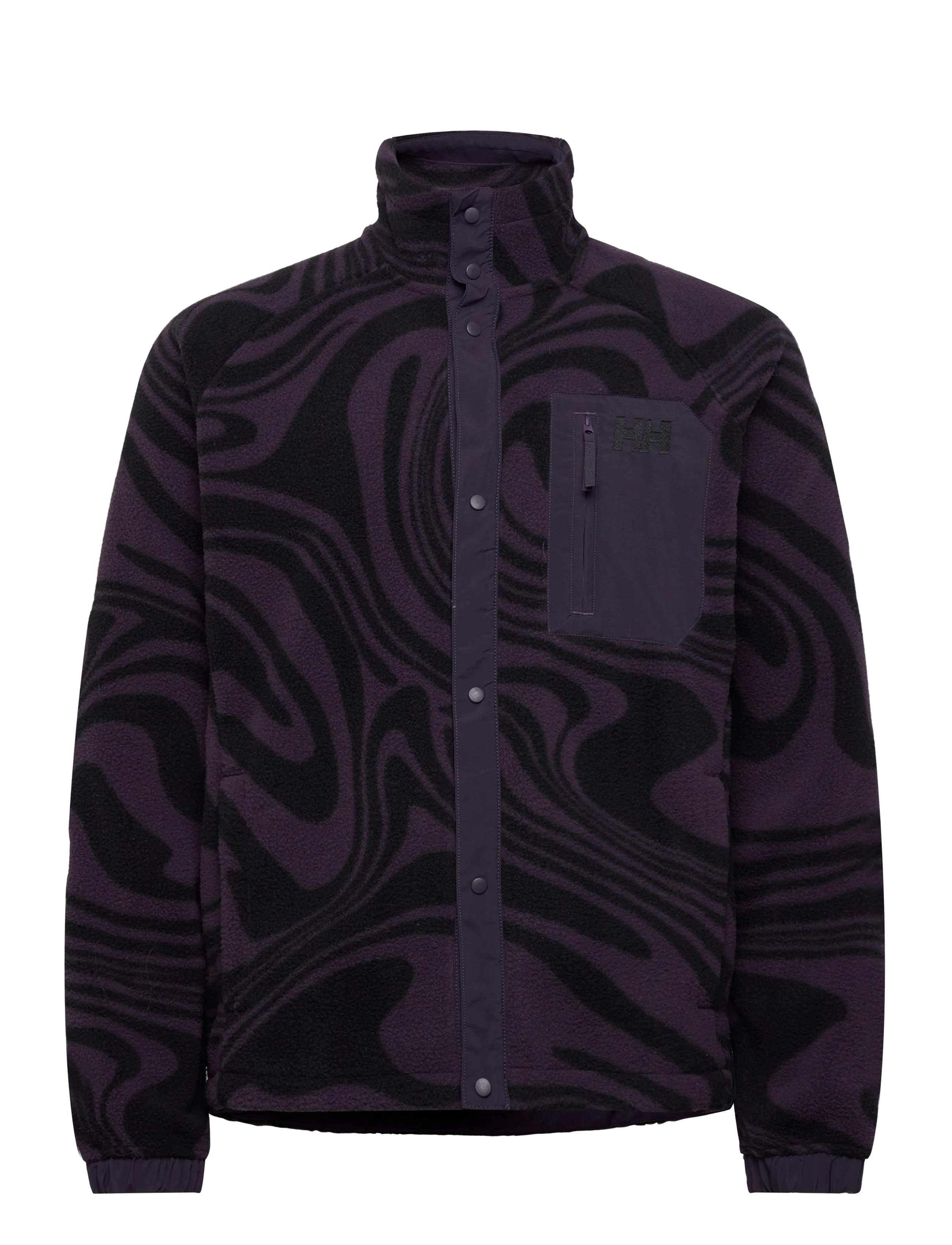 Helly Hansen PANORAMA PRINTED PILE SNAP - Tik mobilioje programėlėje - BLACK / black