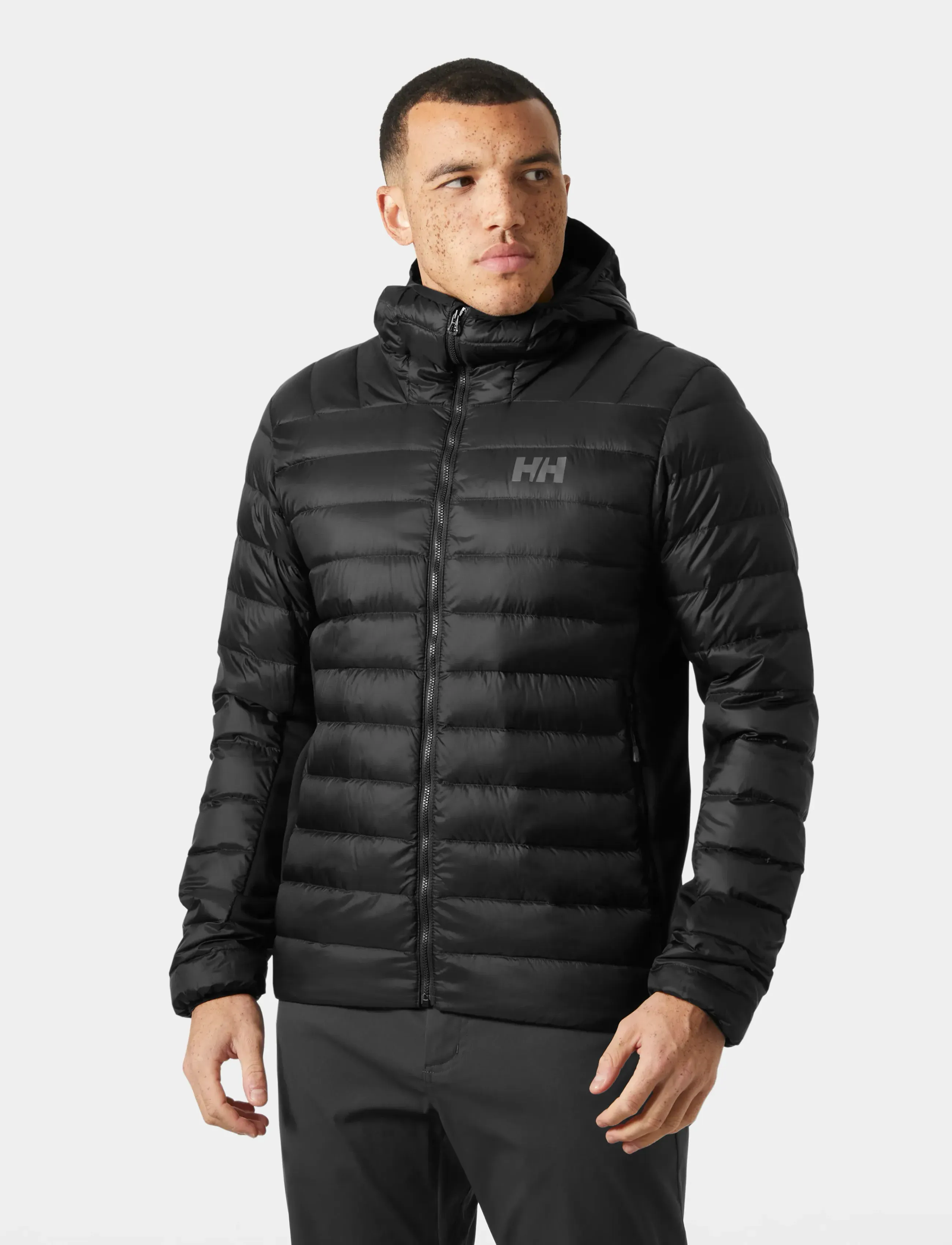 Helly Hansen Verglas Down Hybrid Hood 2.0, Mænd, Hætte Dunjakke, Sort, Str: XL