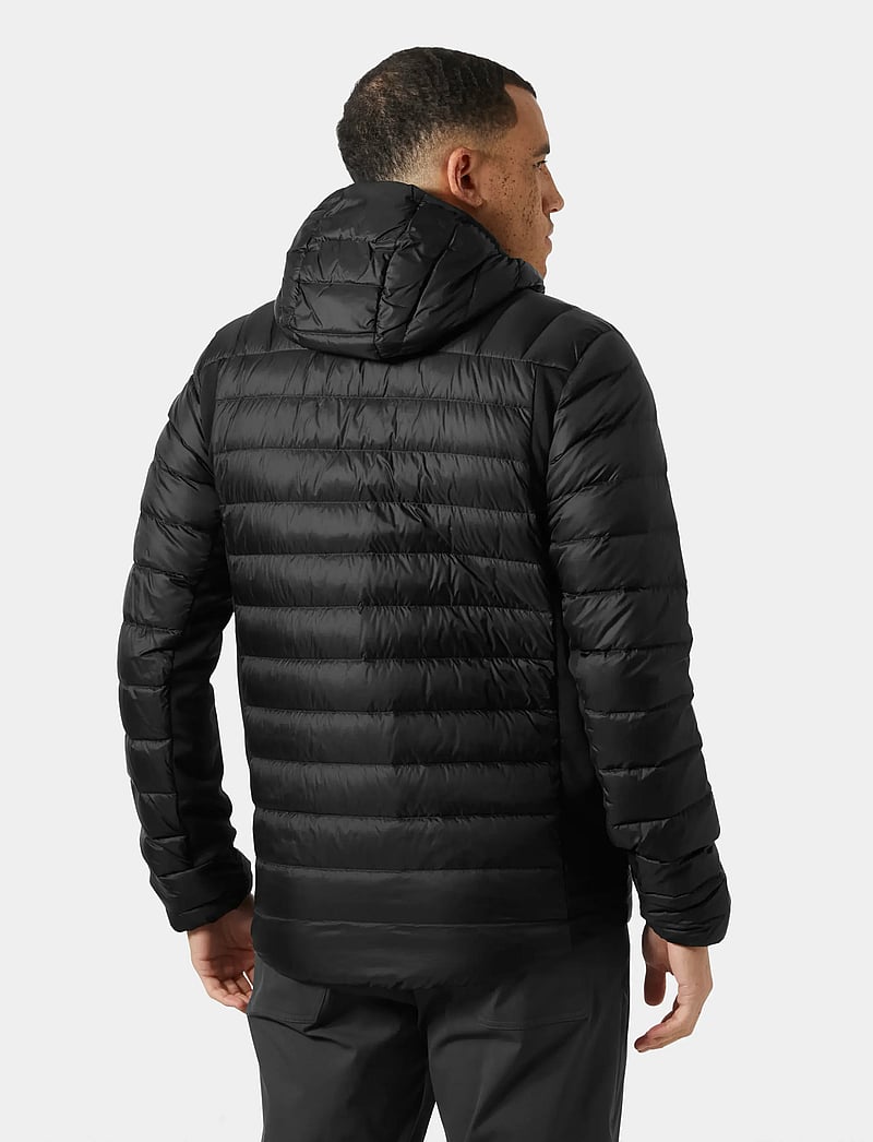 Helly Hansen - VERGLAS DOWN HYBRID HOOD 2.0 - sulejoped ja voodriga joped - black - 3