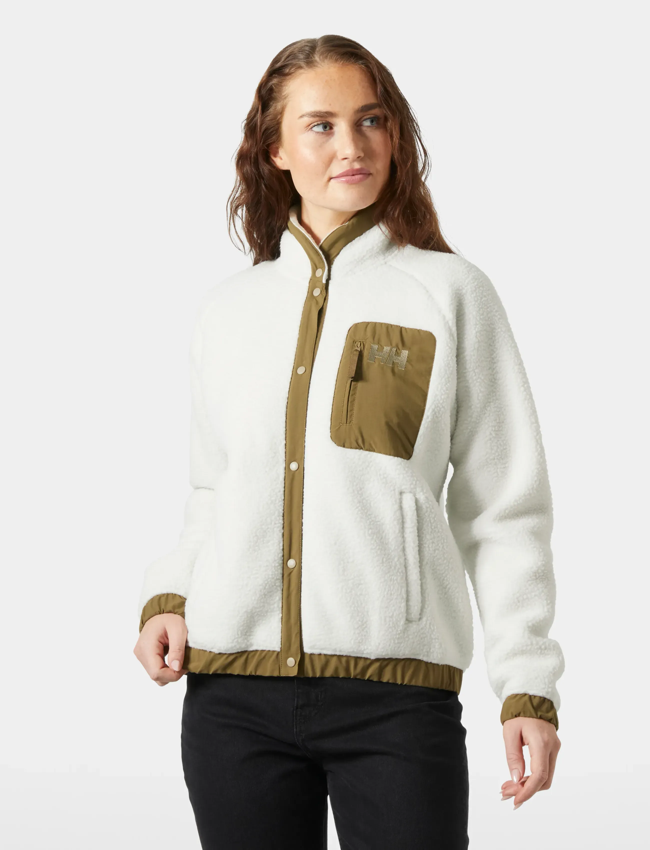 Helly Hansen W Imperial Pile Snap, Kvinder, Trykknap Fleecejakke, Hvid, Str: S