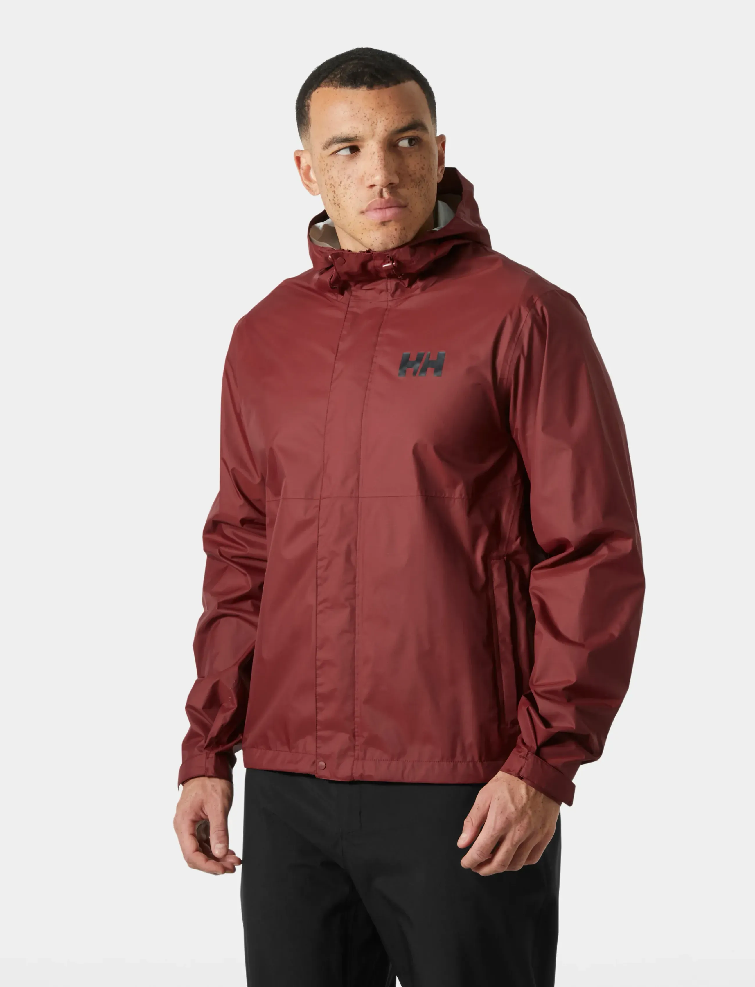 Helly Hansen Loke Jacket, Mænd, Regnjakke Med Hætte, Rød, Str: XL
