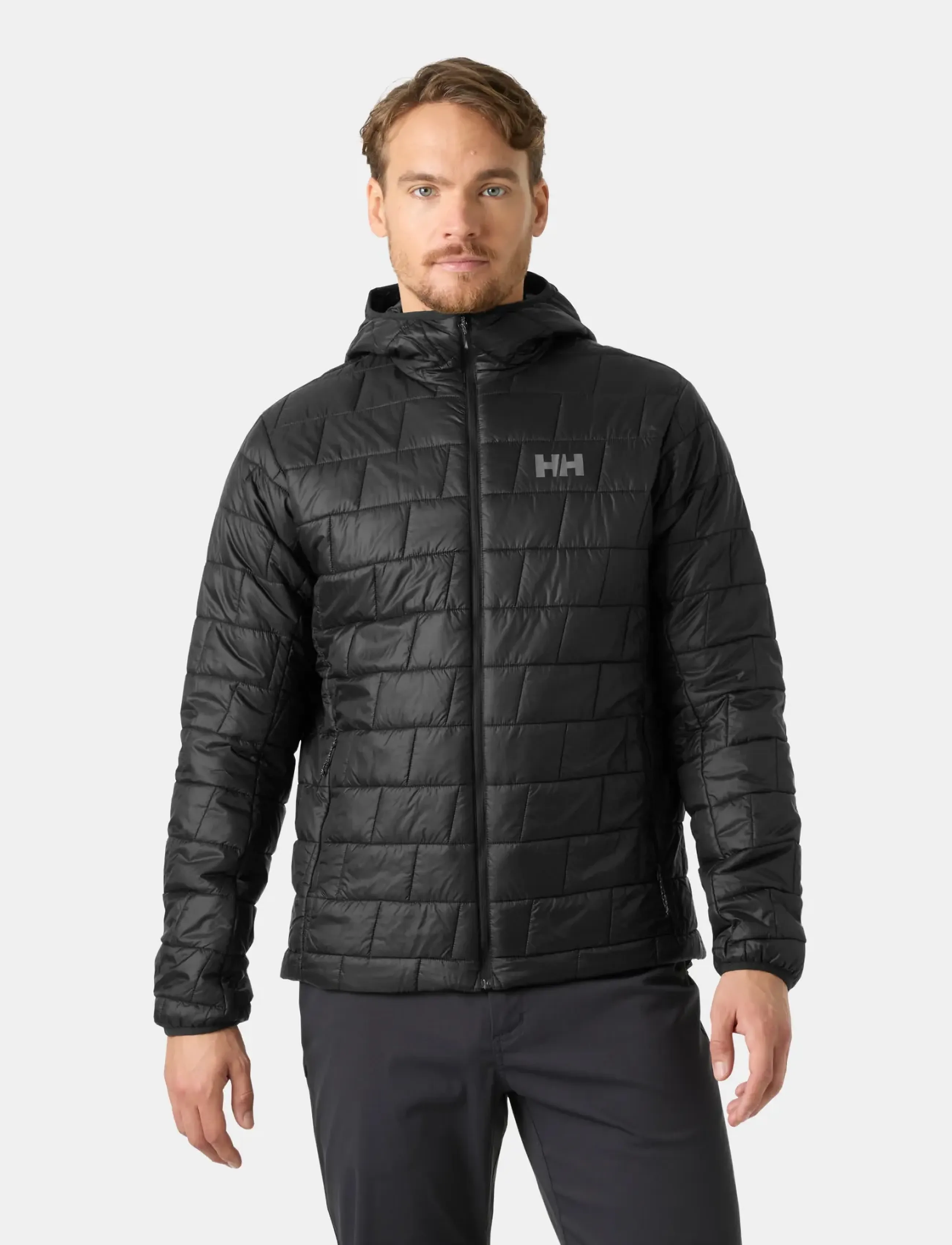 Helly Hansen Lifaloft Hooded Insulator, Herren, Gefütterte Kapuzenjacke, Schwarz, Gr.S