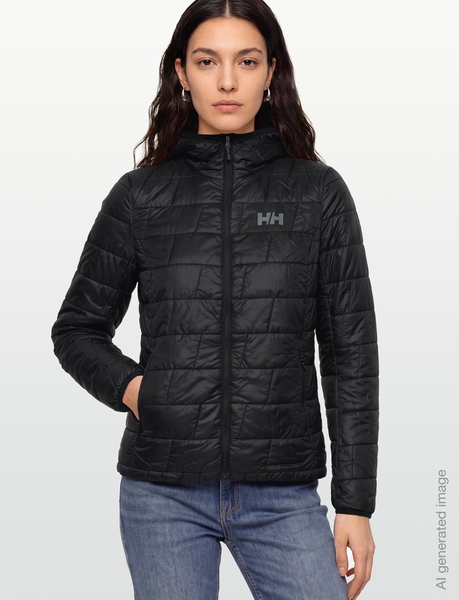 Helly Hansen - W LIFALOFT HOODED INSULATOR - winterjacken - black - 3