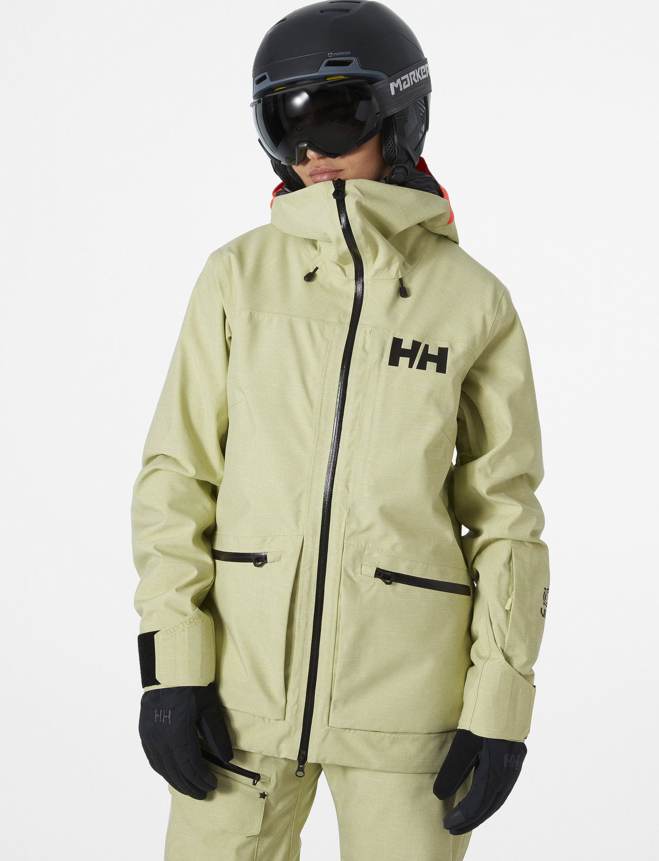 Helly Hansen - W POWDERQUEEN 3.0 JACKET - ski jackets - iced matcha - 1