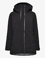 W NORA LONG INSULATED JACKET - BLACK