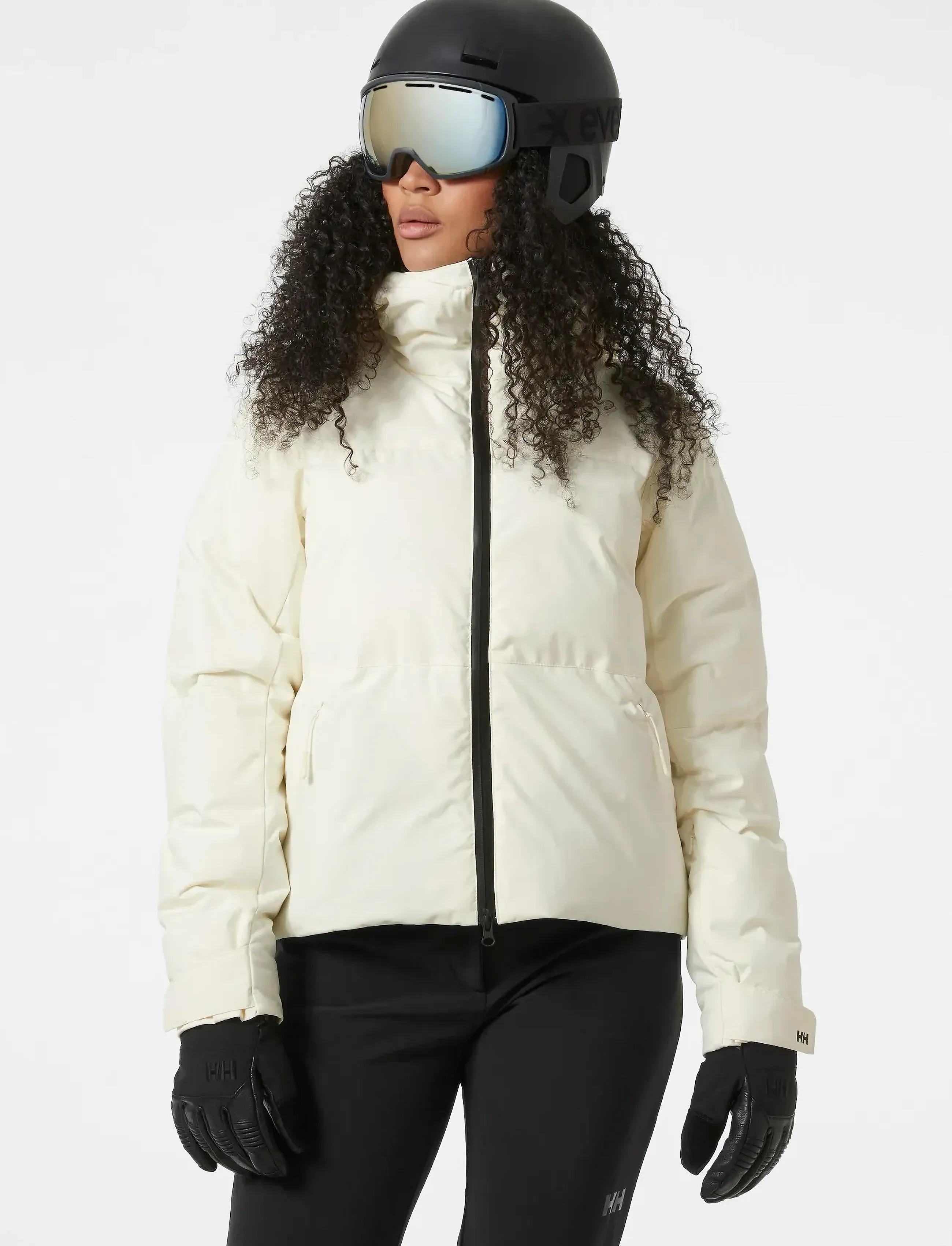 Helly Hansen W Nora Short Puffy Jacket, L, Sport, Creme - Sport Jackets, Frauen