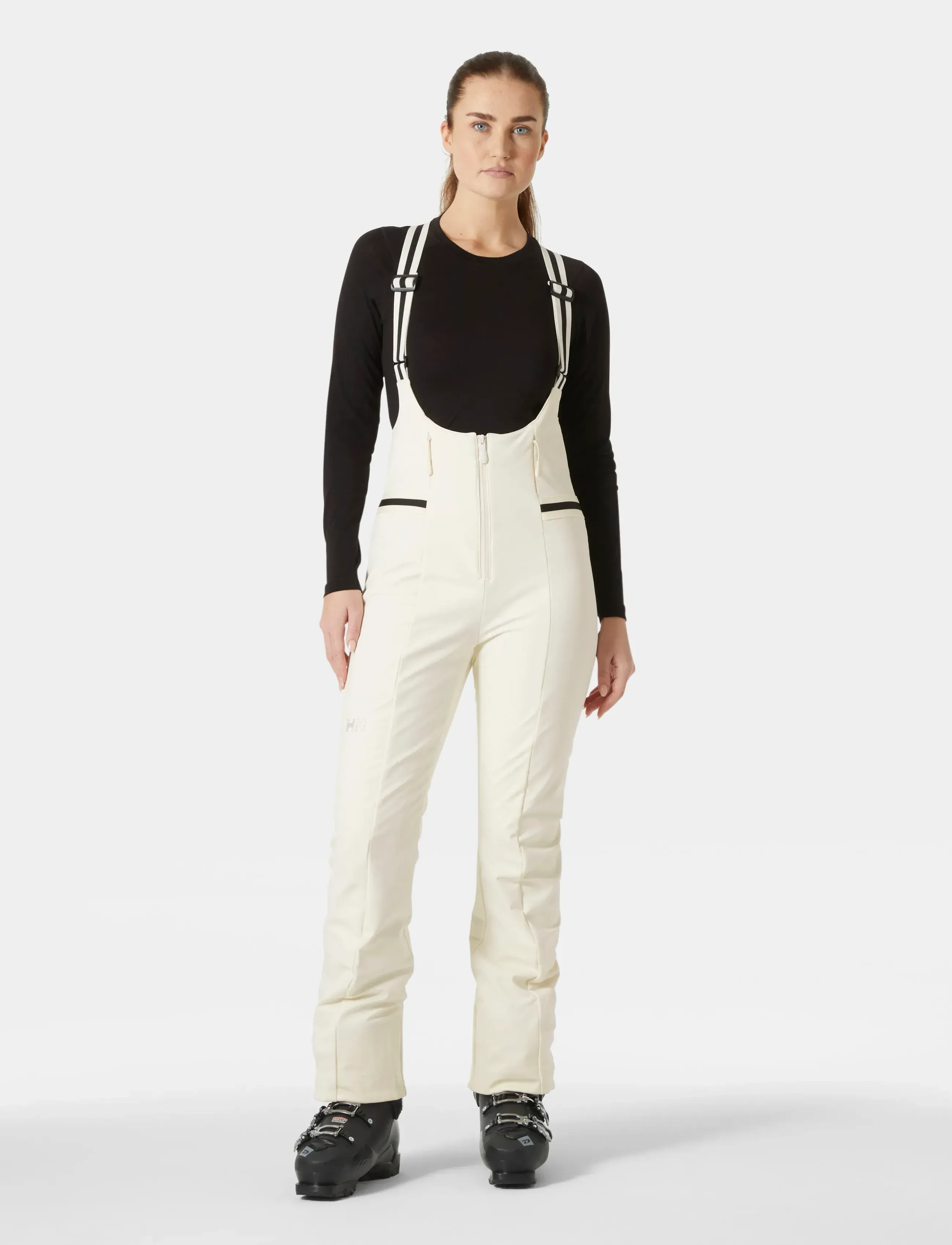 Helly Hansen W Avanti Softshell Bib Pant, Kvinder, Smækbukser, Cream, Str: XS