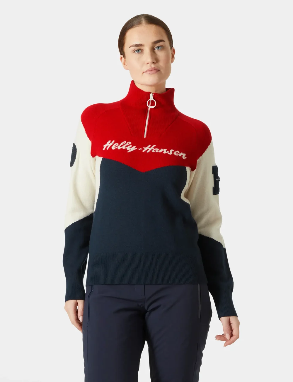 Helly Hansen - W APRES KNITTED SWEATER - strik - navy - 0