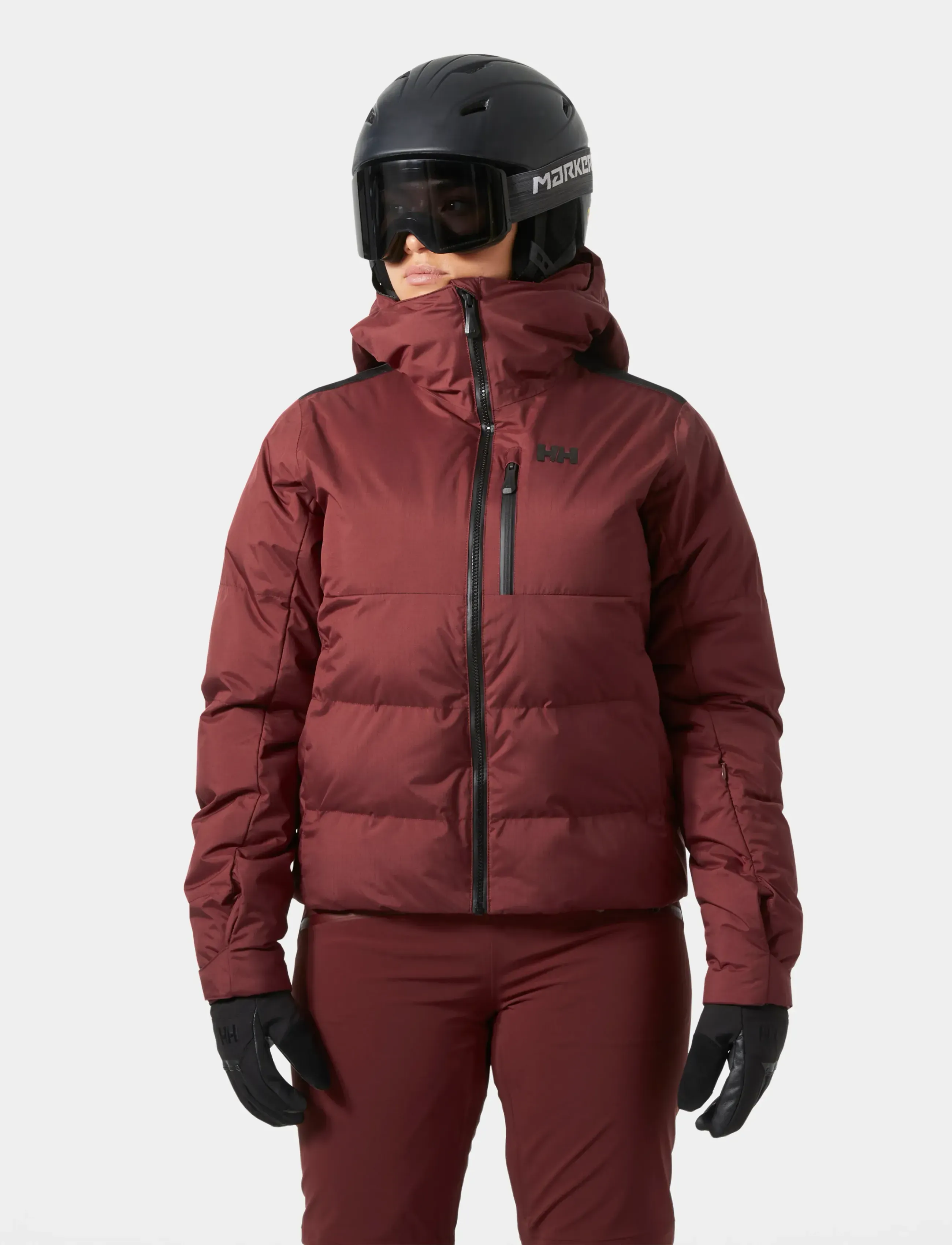 Helly Hansen W Kvitfjell Race Puffy Jacket, Kvinder, Hætte Dunjakke, Bordeaux, Str: XL