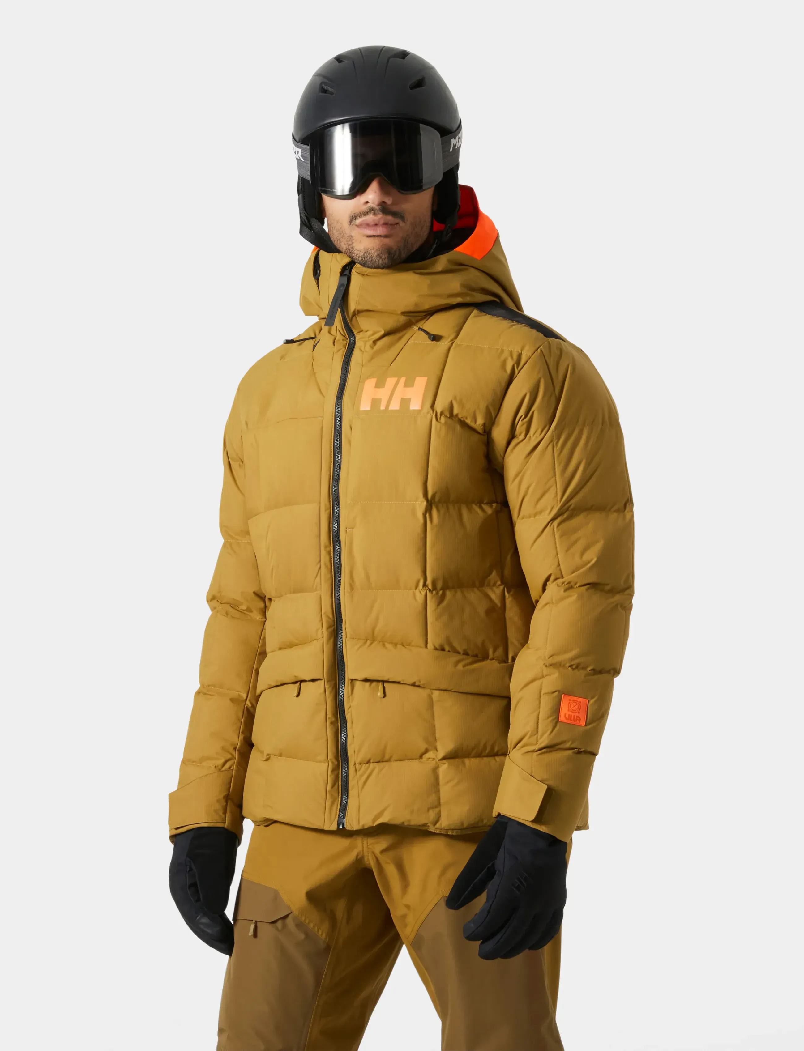 Helly Hansen Emiko Ridable Puffy Jacket, L, Brown, Sport Jackets > Sport Ski Jackets, Herre