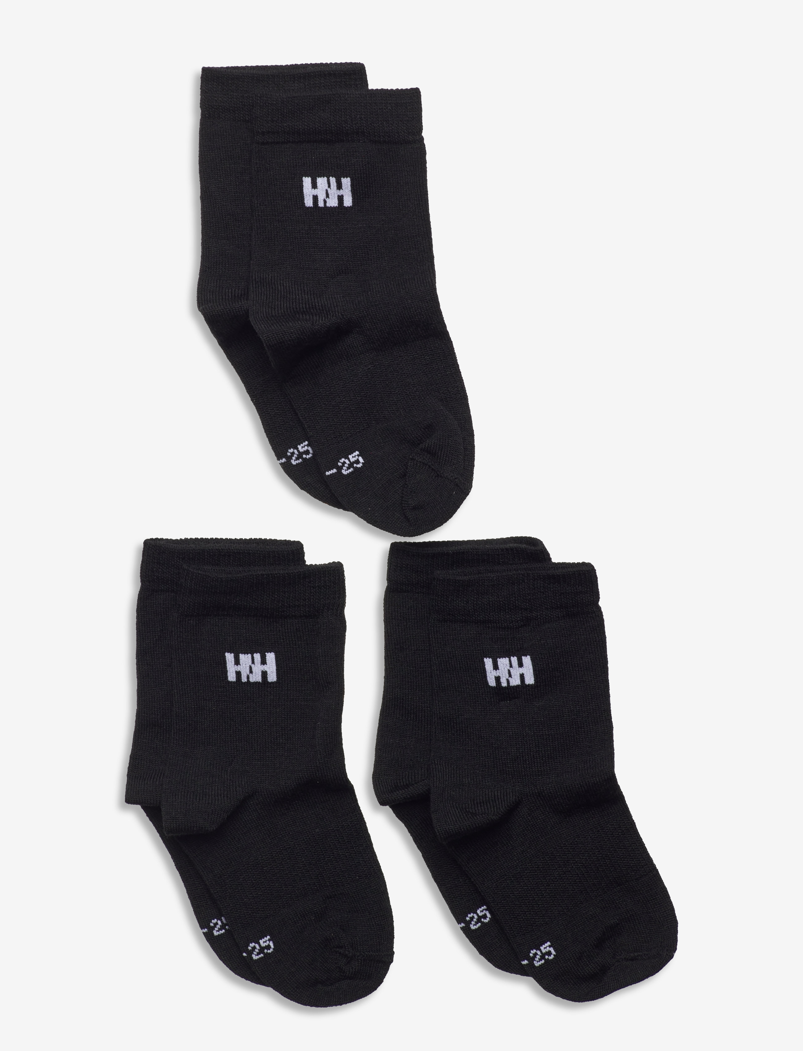 Helly Hansen K Wool Sock Basic 3Pk, 29-31, Black, Sokker & Strømpebukser > Sokker, Børn