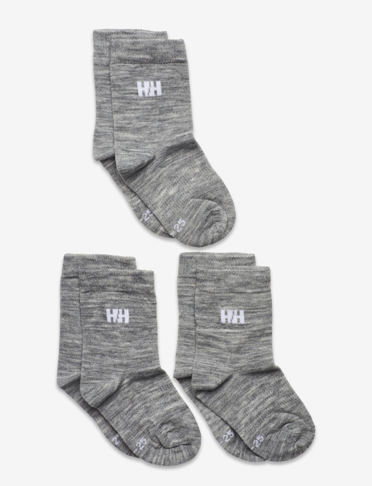 Helly Hansen - K WOOL SOCK BASIC 3PK - herbstliche kleidung - grey melange - 0