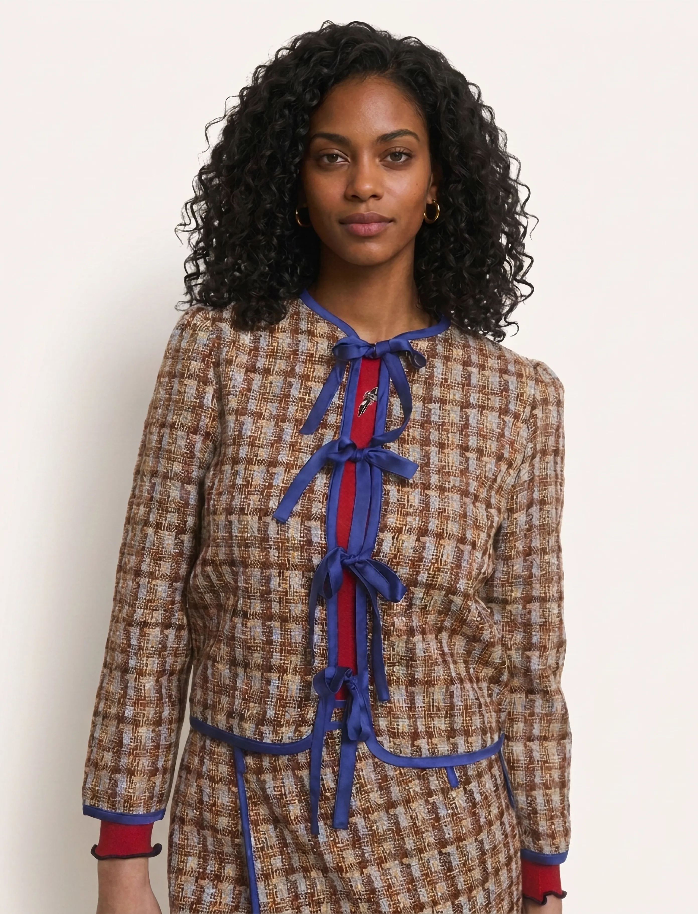 Helmstedt Vera Cardigan - Tweed - Helmstedt - BROWN TWEEN / brown