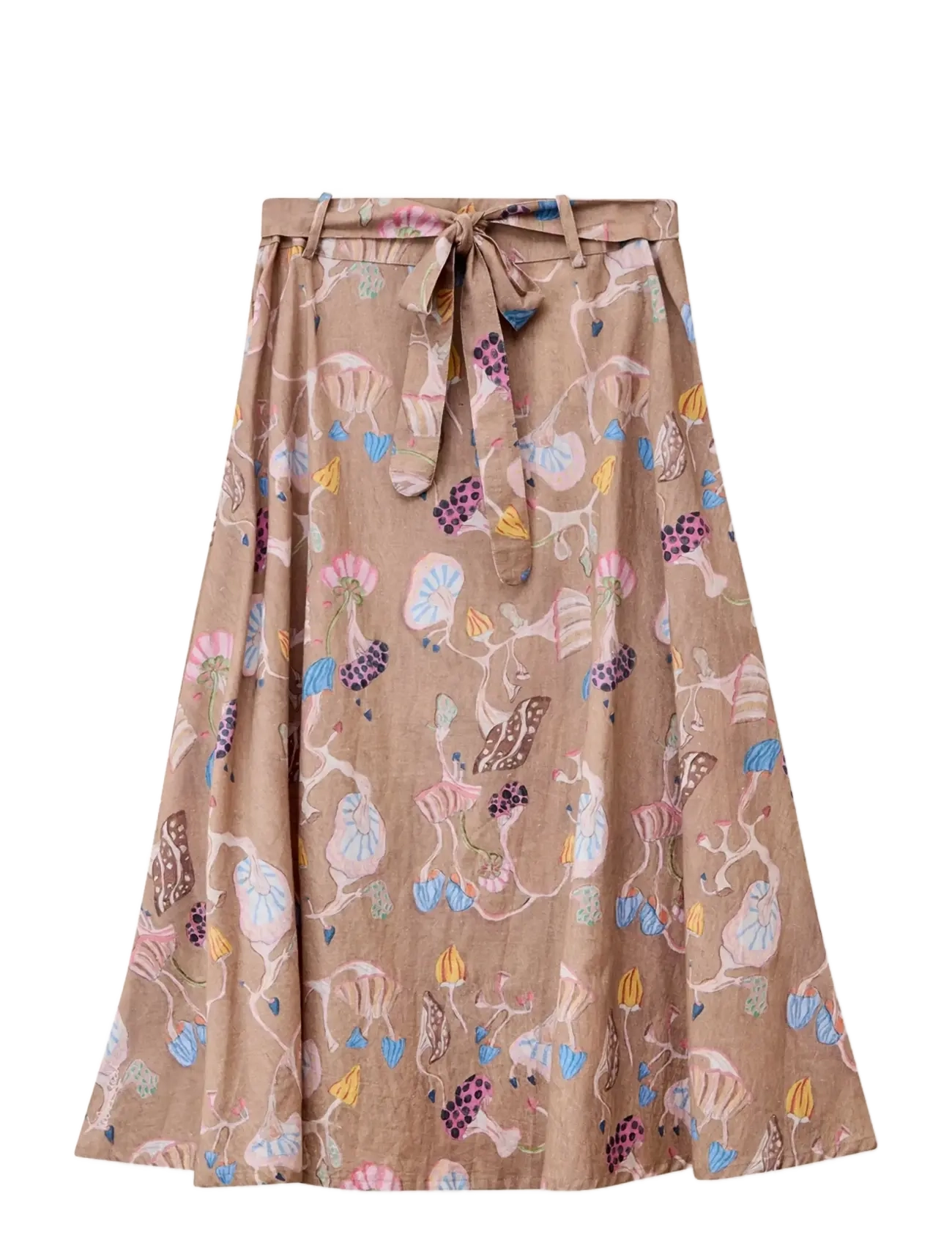 Helmstedt Eva Skirt - Nyheter - DANCING MUSHROOM PRINT / brown