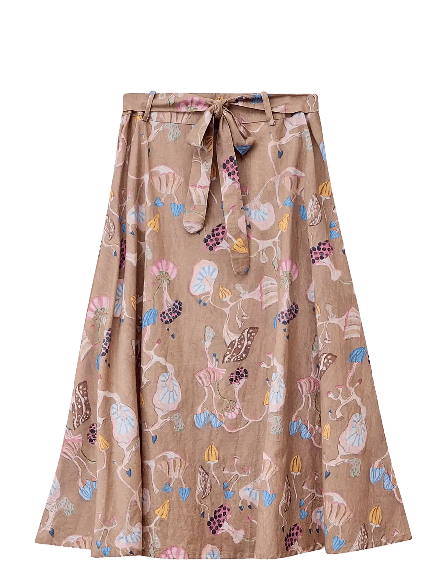 Helmstedt - Eva Skirt - midi - dancing mushroom print - 1