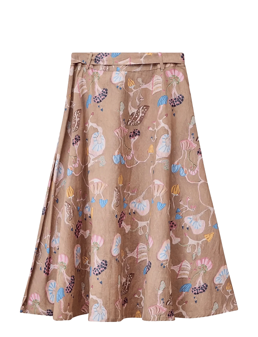 Helmstedt - Eva Skirt - midi - dancing mushroom print - 2