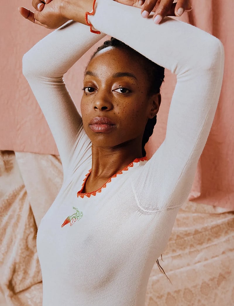 Helmstedt - Andrea Longsleeve T-shirt - pikkade varrukatega alussärgid - buttercream - 3