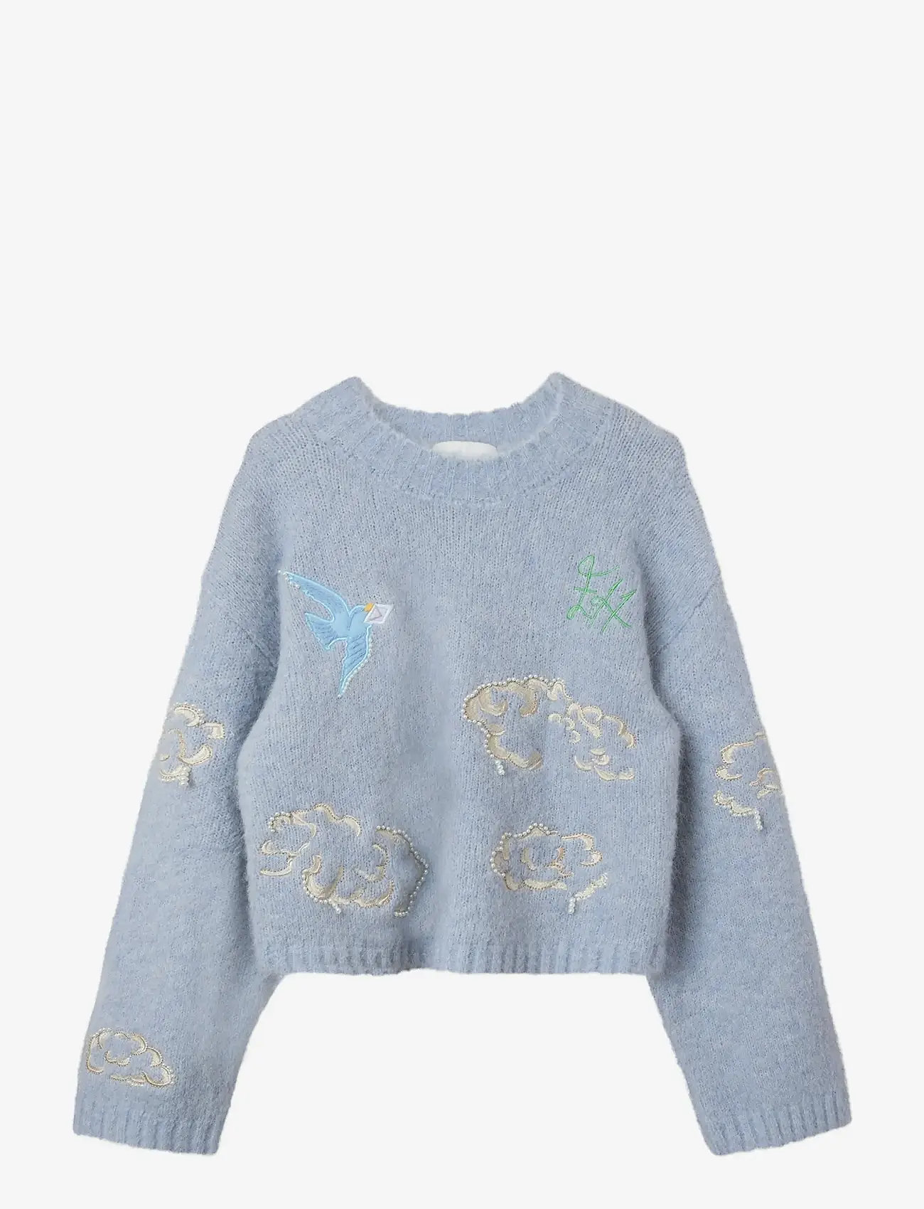Helmstedt - Astrid Knit Sweater - jumpers - sky knit - 1
