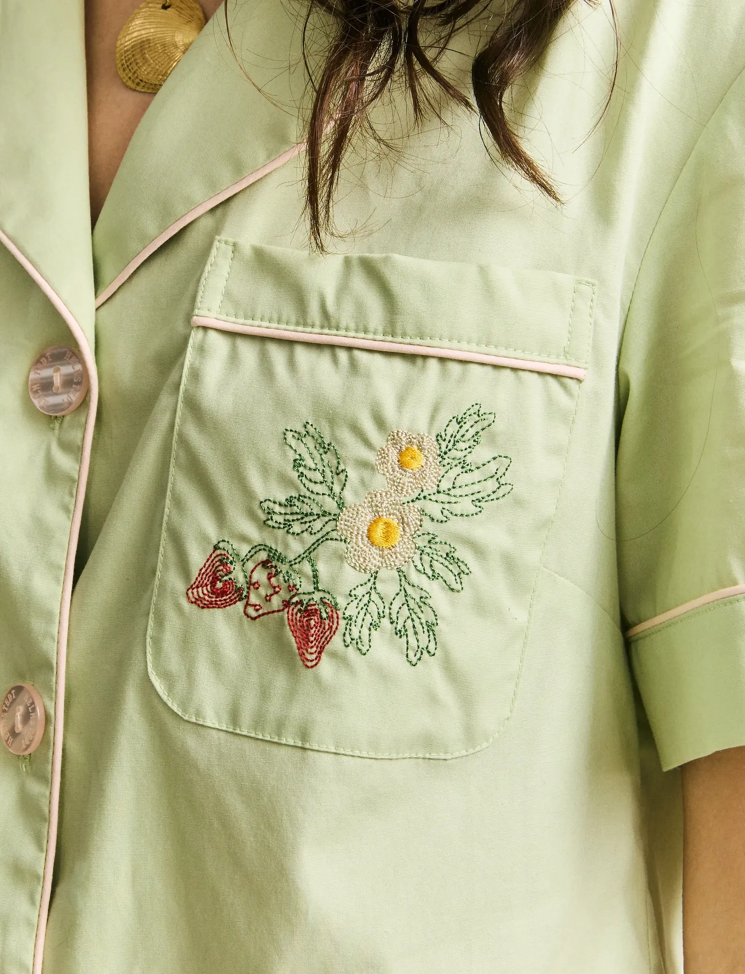 Helmstedt Fiona Shirt, L, Green, Skjorter > Kortærmede, Dame