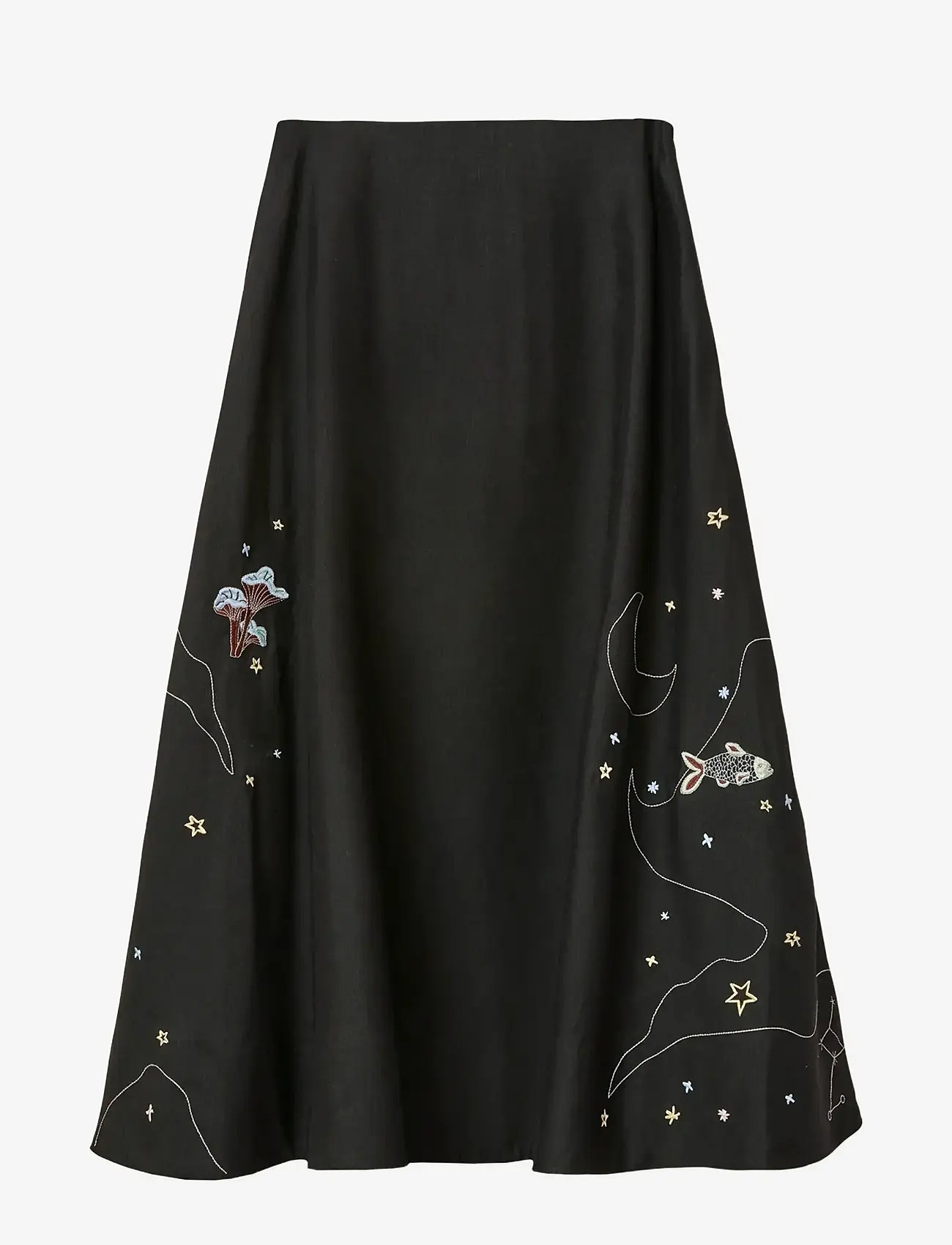 Helmstedt - Sofie Skirt - midinederdele - black beauty - 1