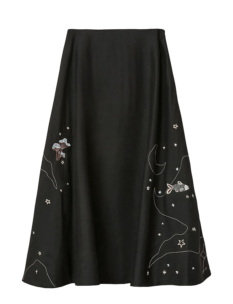 Helmstedt - Sofie Skirt - midinederdele - black beauty - 1