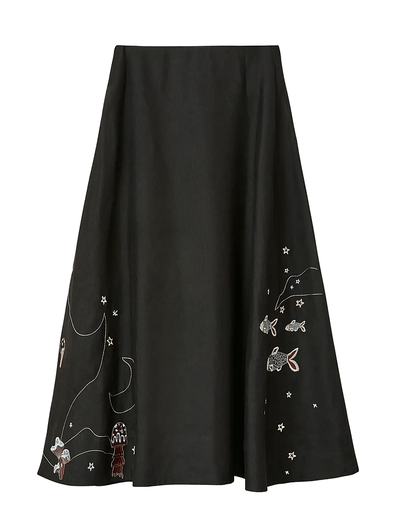 Helmstedt - Sofie Skirt - midinederdele - black beauty - 2