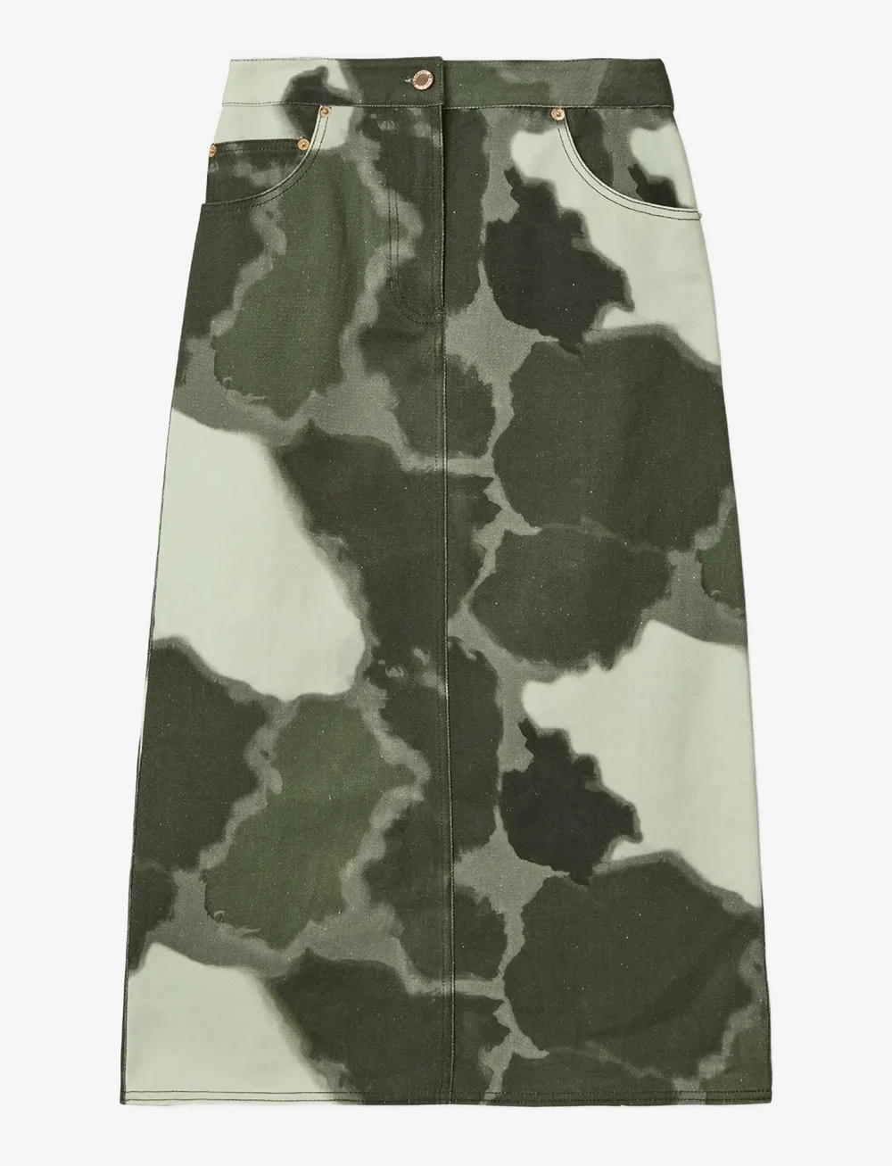 Helmstedt - Asta Denim Skirt - denimnederdele - tie dye green - 1