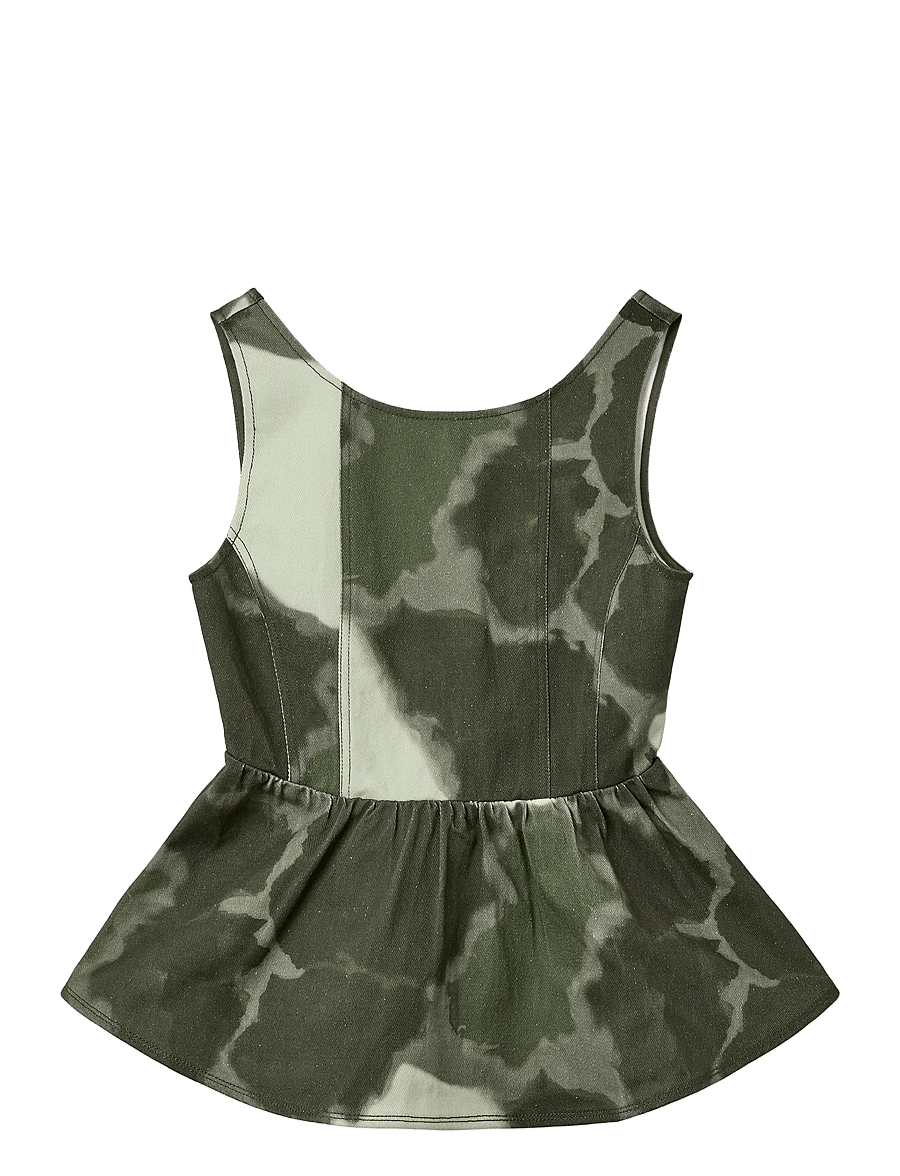 Helmstedt - Emilie Denim Top - Ærmeløse bluser - tie dye green - 1
