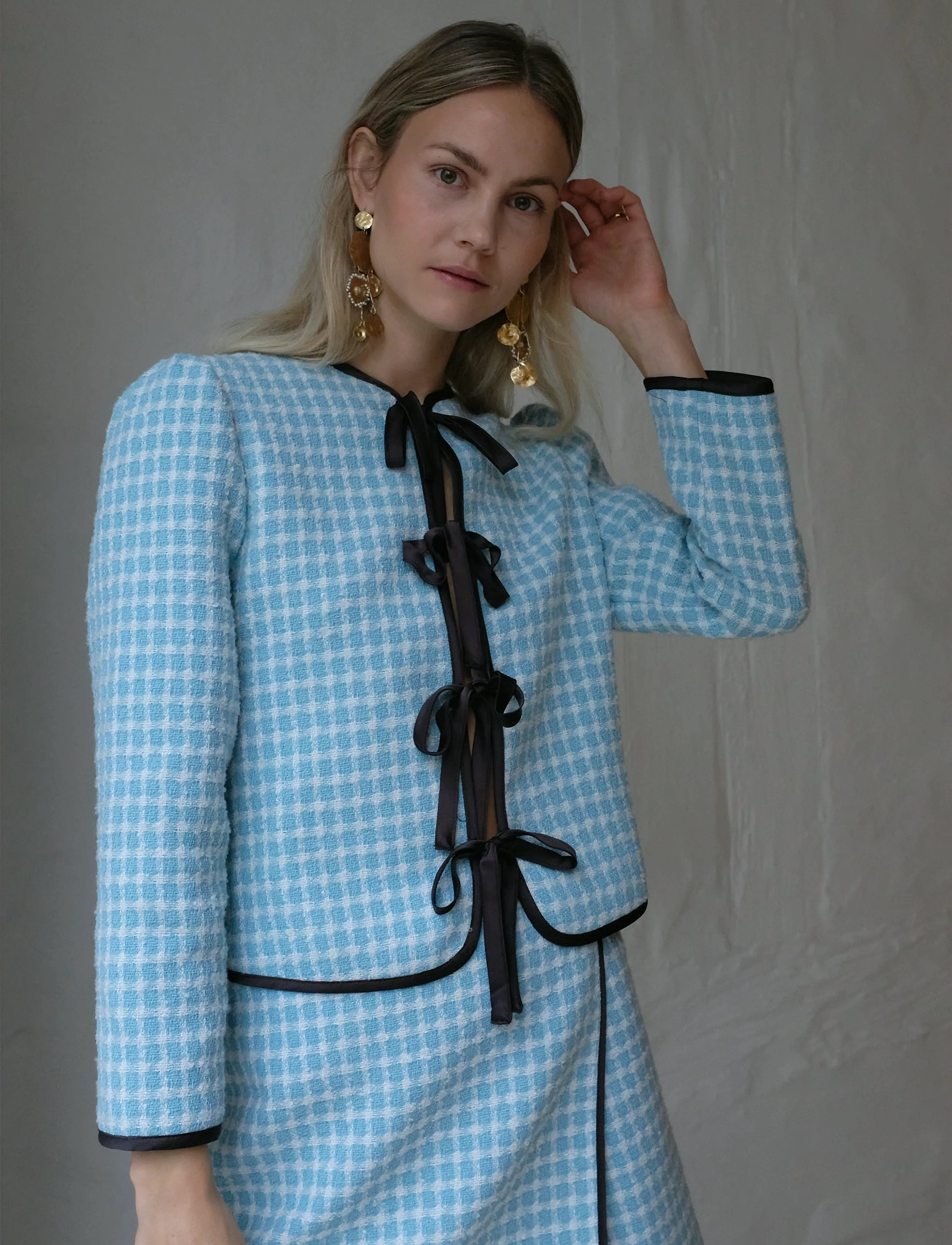 Helmstedt Vera Jacket Bouclé, L, Blazer, Blau - BouclÉ Frauen