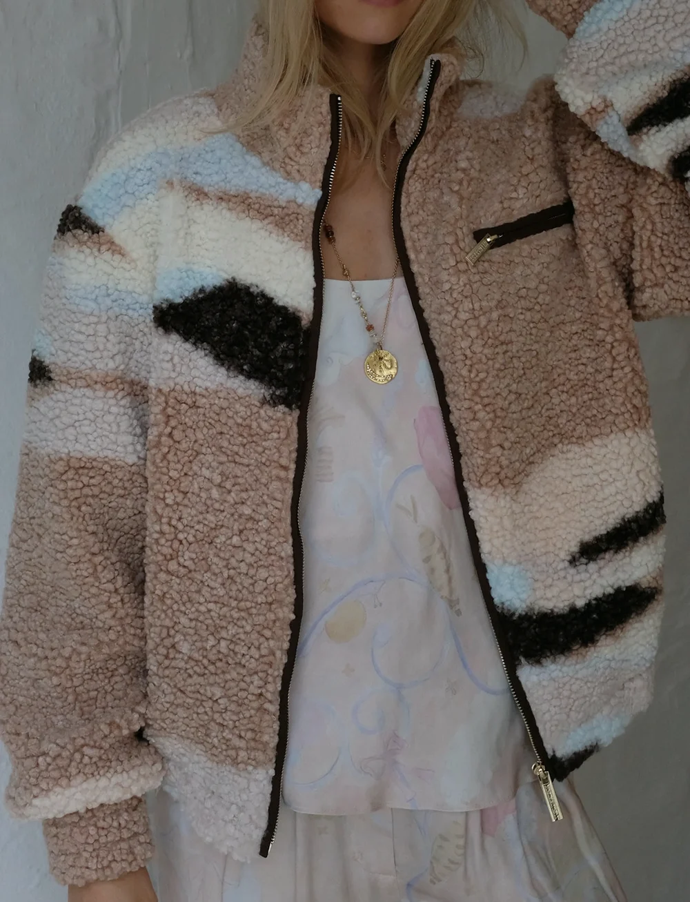 Helmstedt - Safiya Fleece Jacket - midlayer-jakker - frosted almond - 0