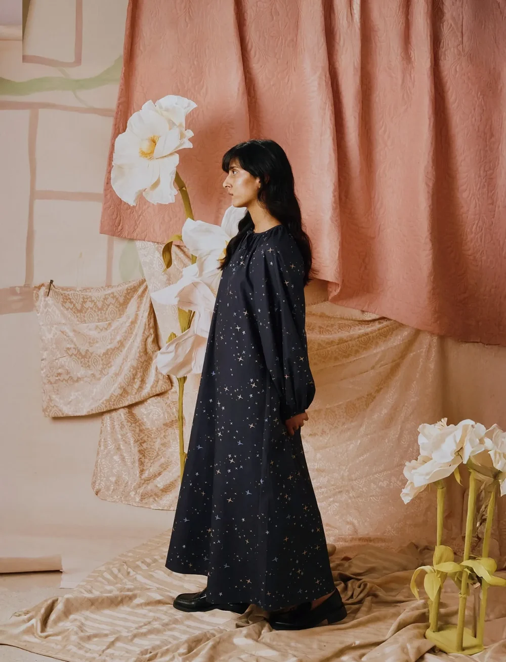 Helmstedt - Celine Dress - midiklänningar - star print - 0