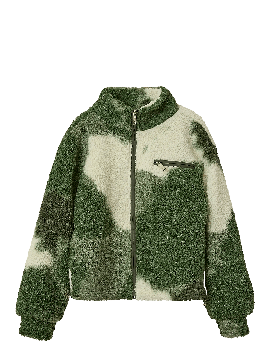 Helmstedt - Safiya Fleece Jacket - dressipluusid ja kapuutsiga dressipluusid - tie dye green - 1