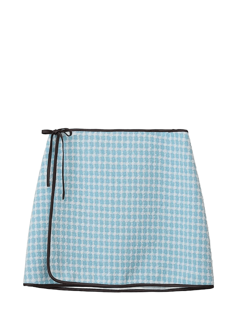 Helmstedt - Ella Mini Skirt - Bouclé - korte nederdele - blue tweed - 1