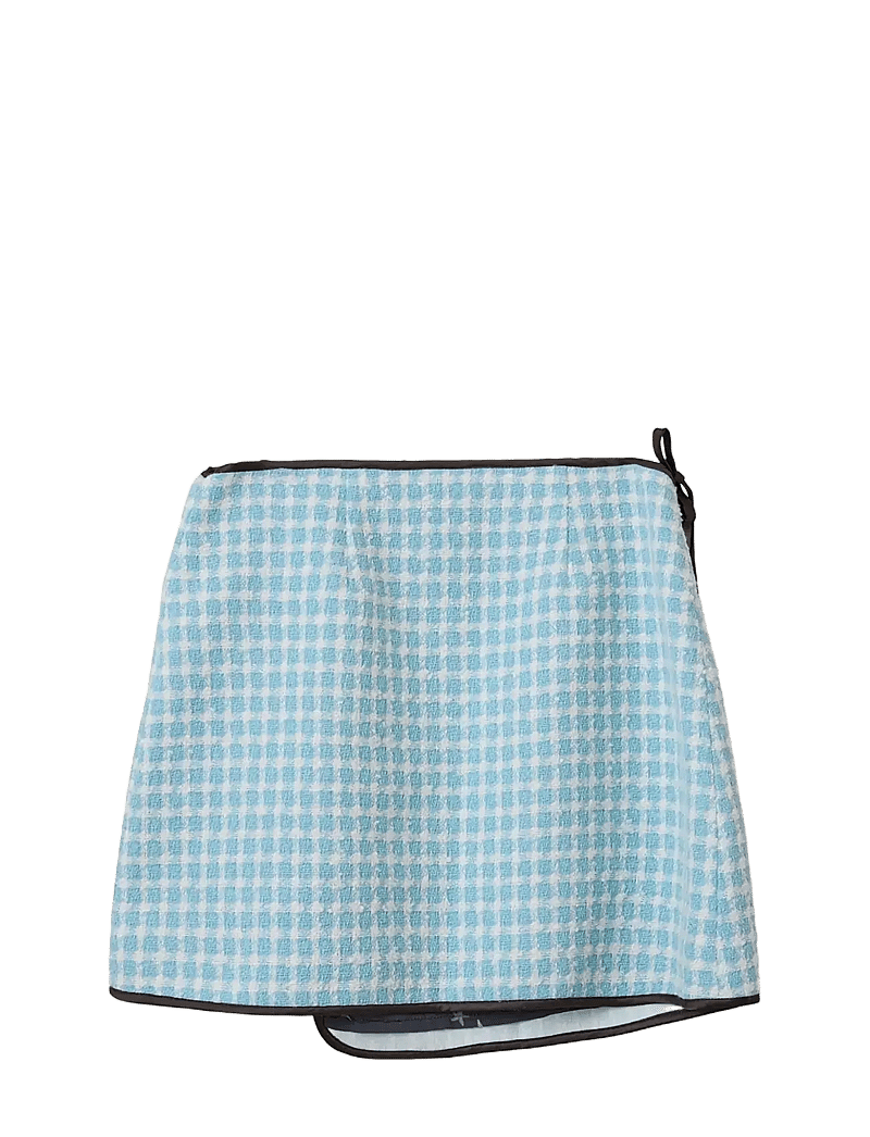 Helmstedt - Ella Mini Skirt - Bouclé - korte nederdele - blue tweed - 2