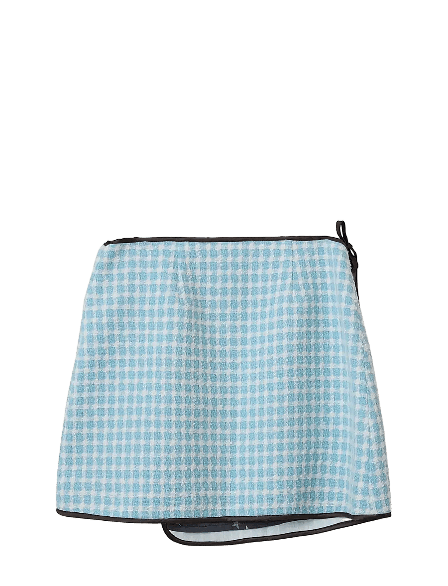 Helmstedt - Ella Mini Skirt - Bouclé - kurze röcke - blue tweed - 2