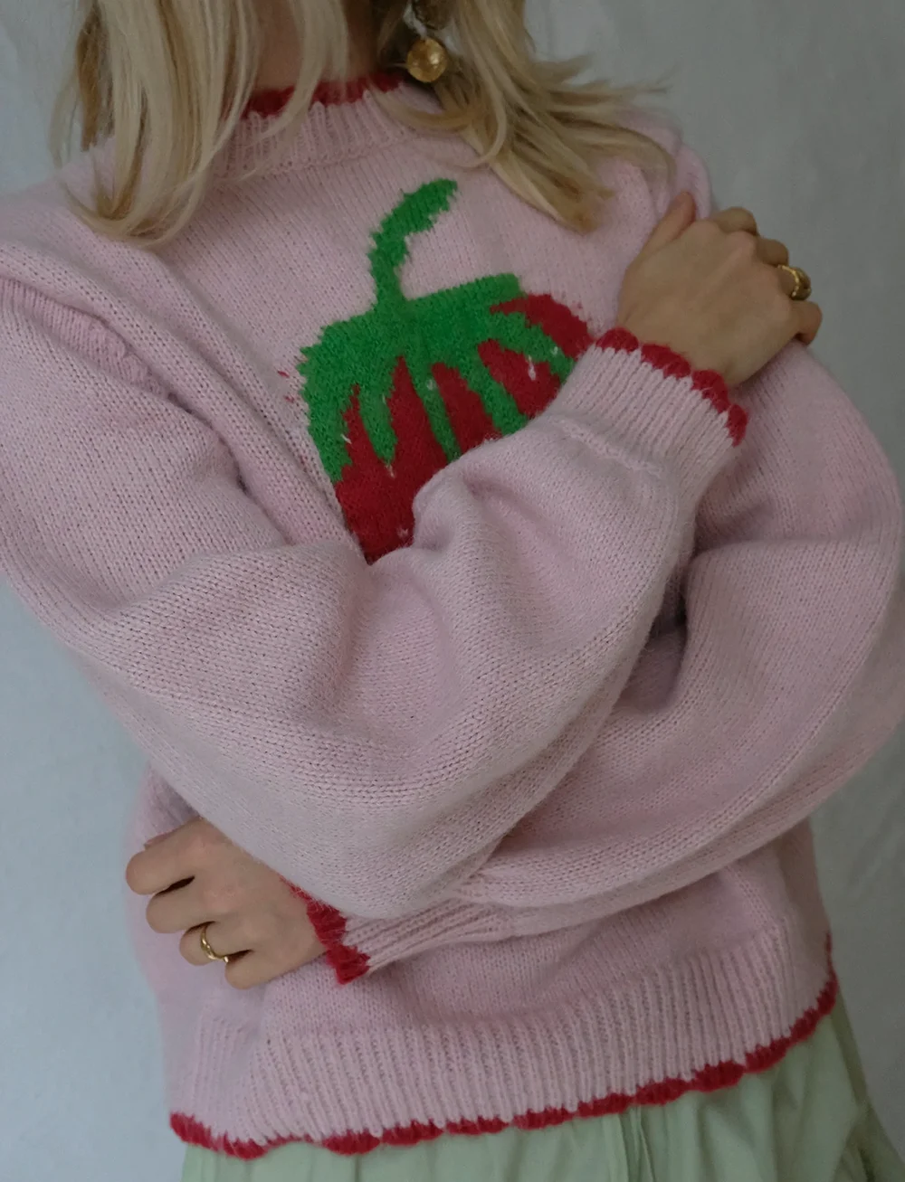 Helmstedt - Freja Knit Sweater - sviitrid - rose strawberry - 3