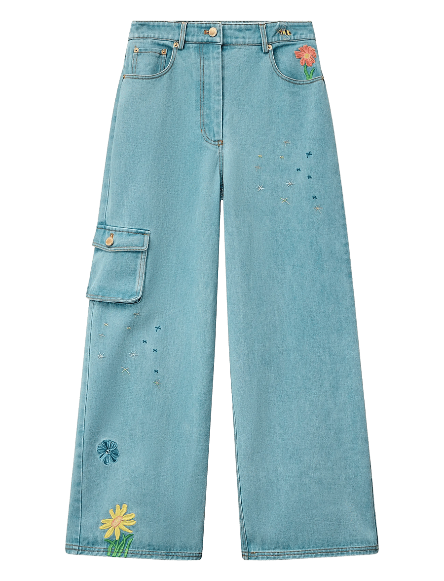 Helmstedt - Enya Denim Jeans - brede jeans - embroidery denim - 1
