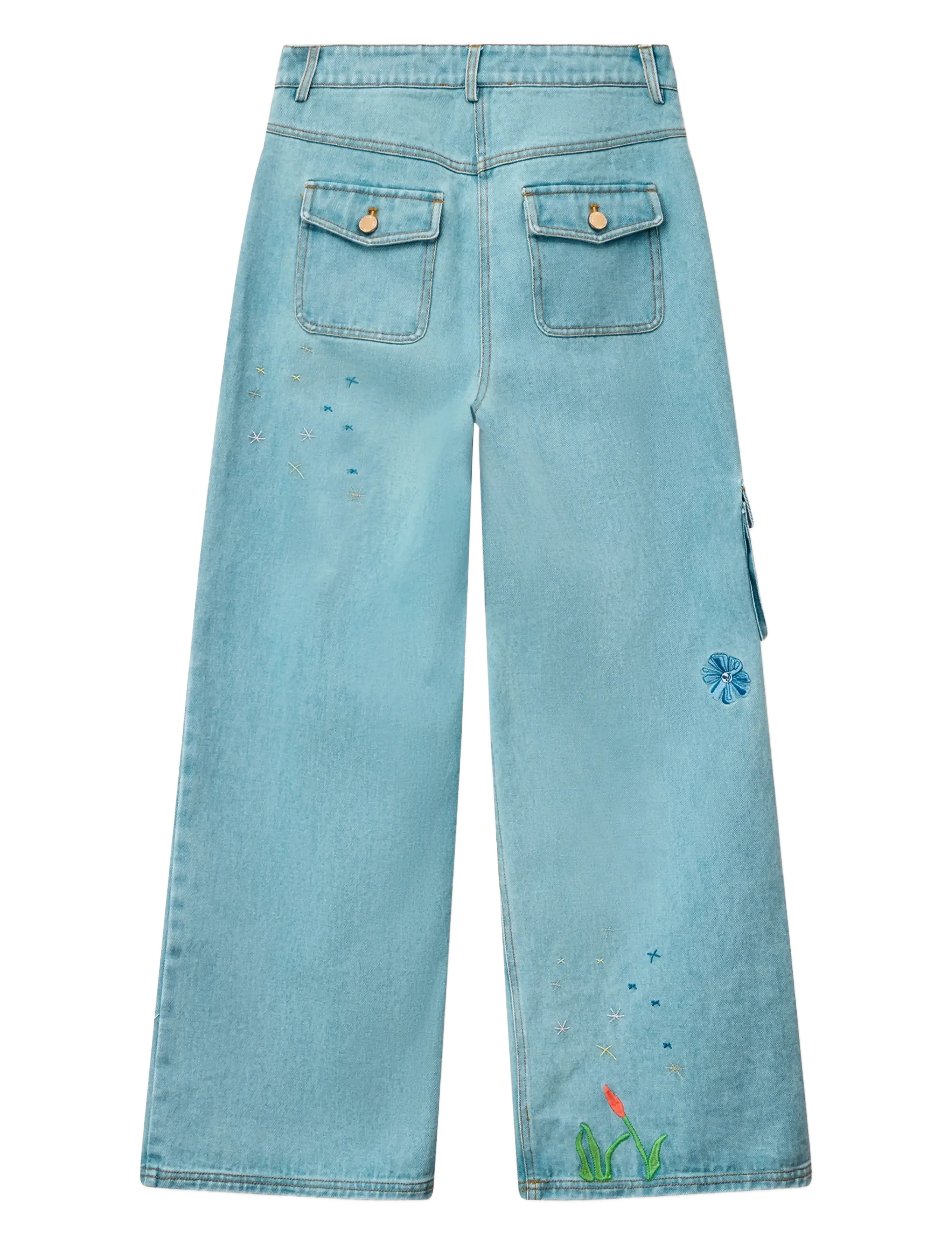 Helmstedt - Enya Denim Jeans - brede jeans - embroidery denim - 2