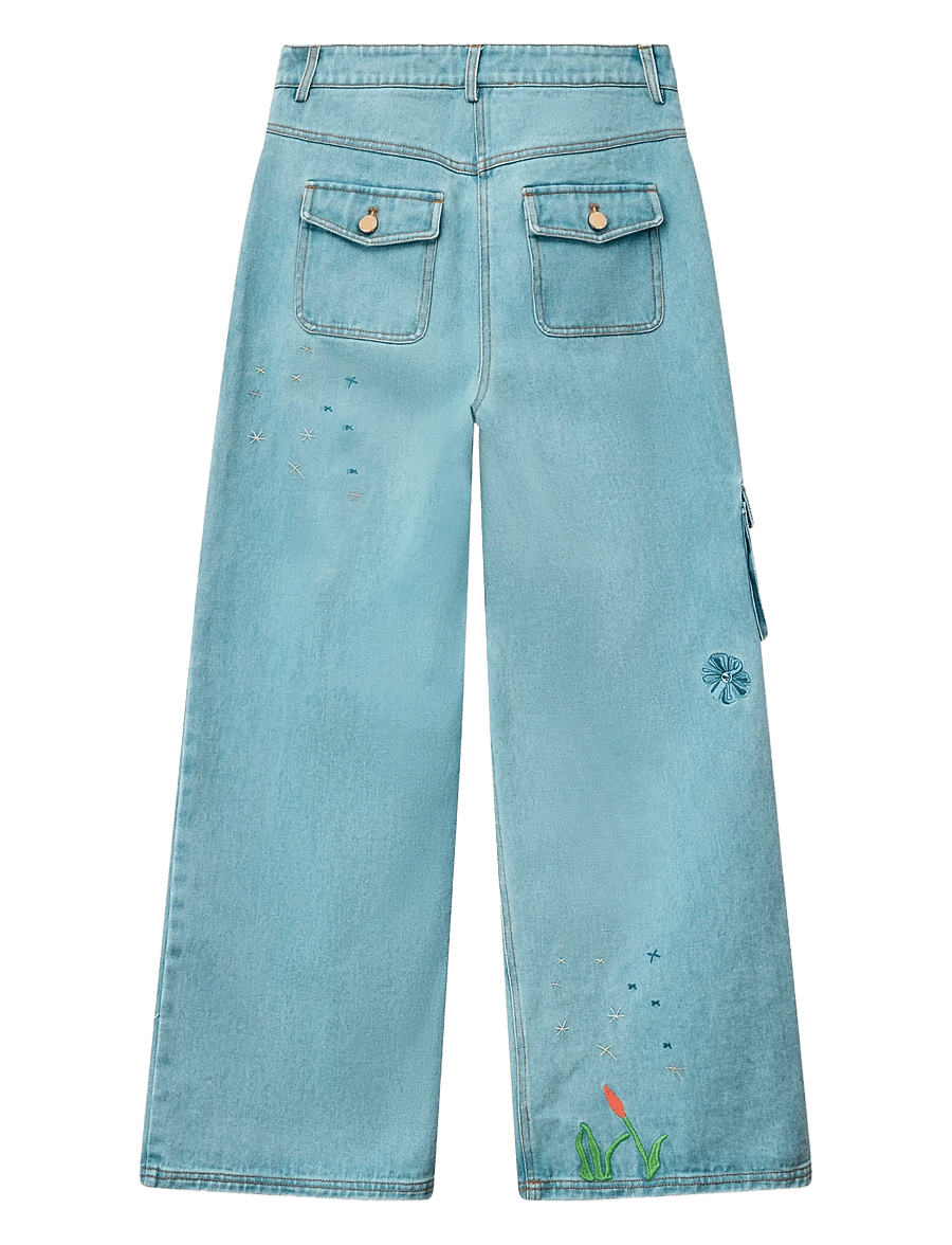 Helmstedt - Enya Denim Jeans - laia säärega teksad - embroidery denim - 2