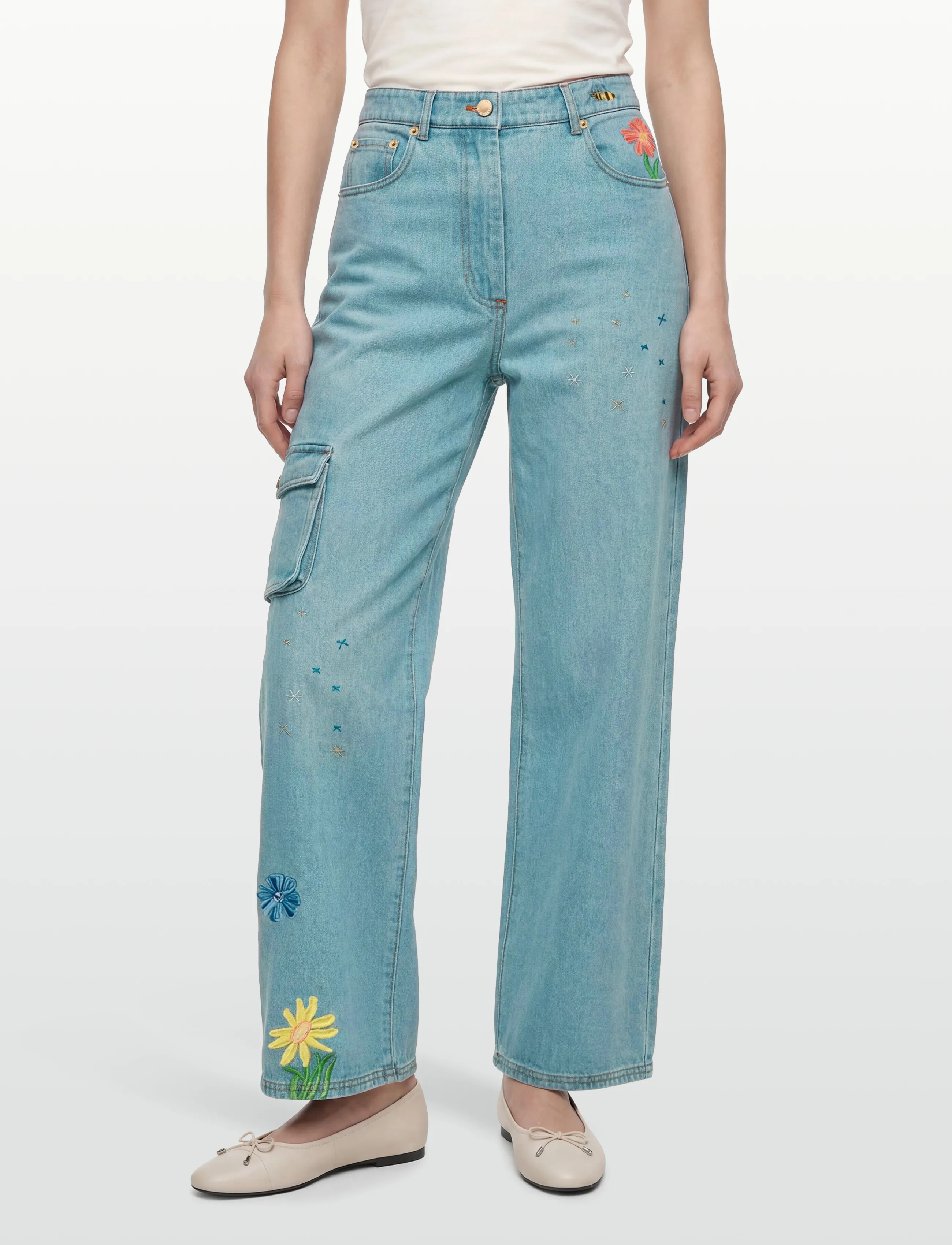 Helmstedt - Enya Denim Jeans - laia säärega teksad - embroidery denim - 3