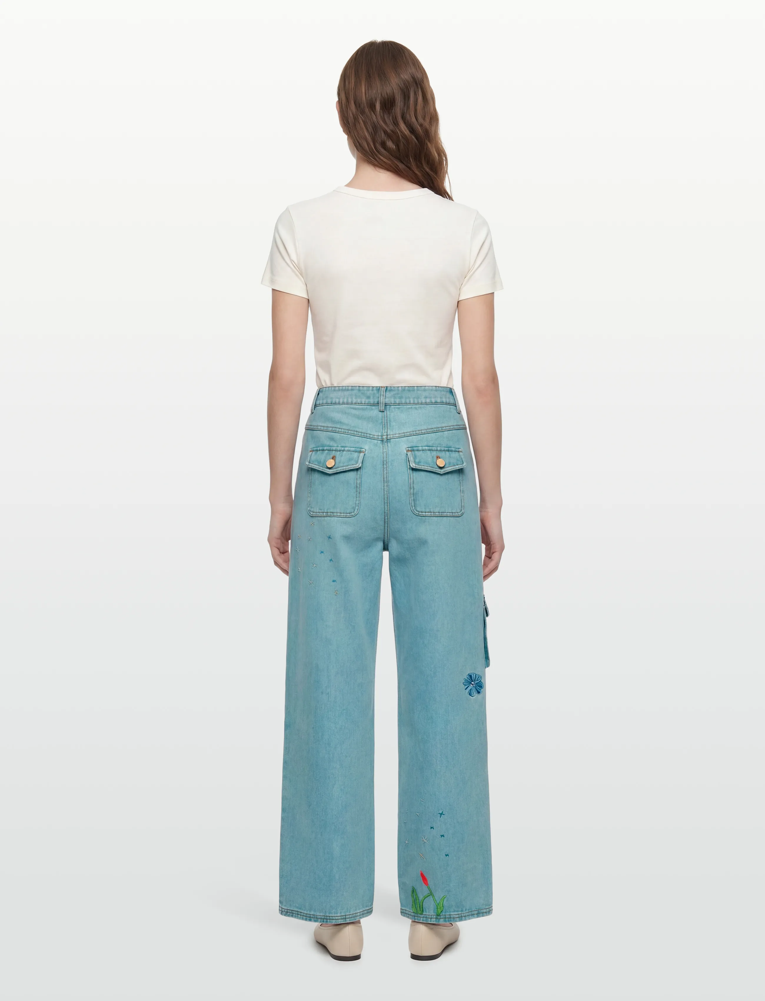 Helmstedt - Enya Denim Jeans - laia säärega teksad - embroidery denim - 4